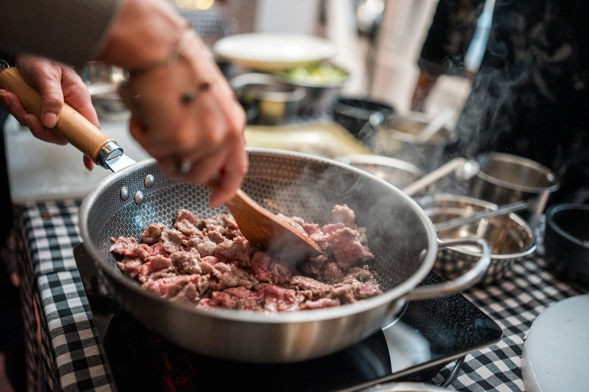 pan searing meat