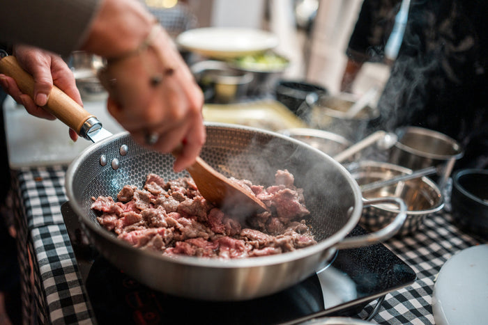 pan searing meat